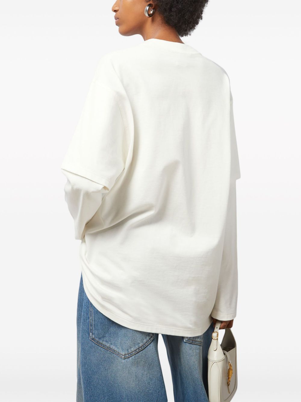 Gucci Katoenen sweater met logoprint Wit