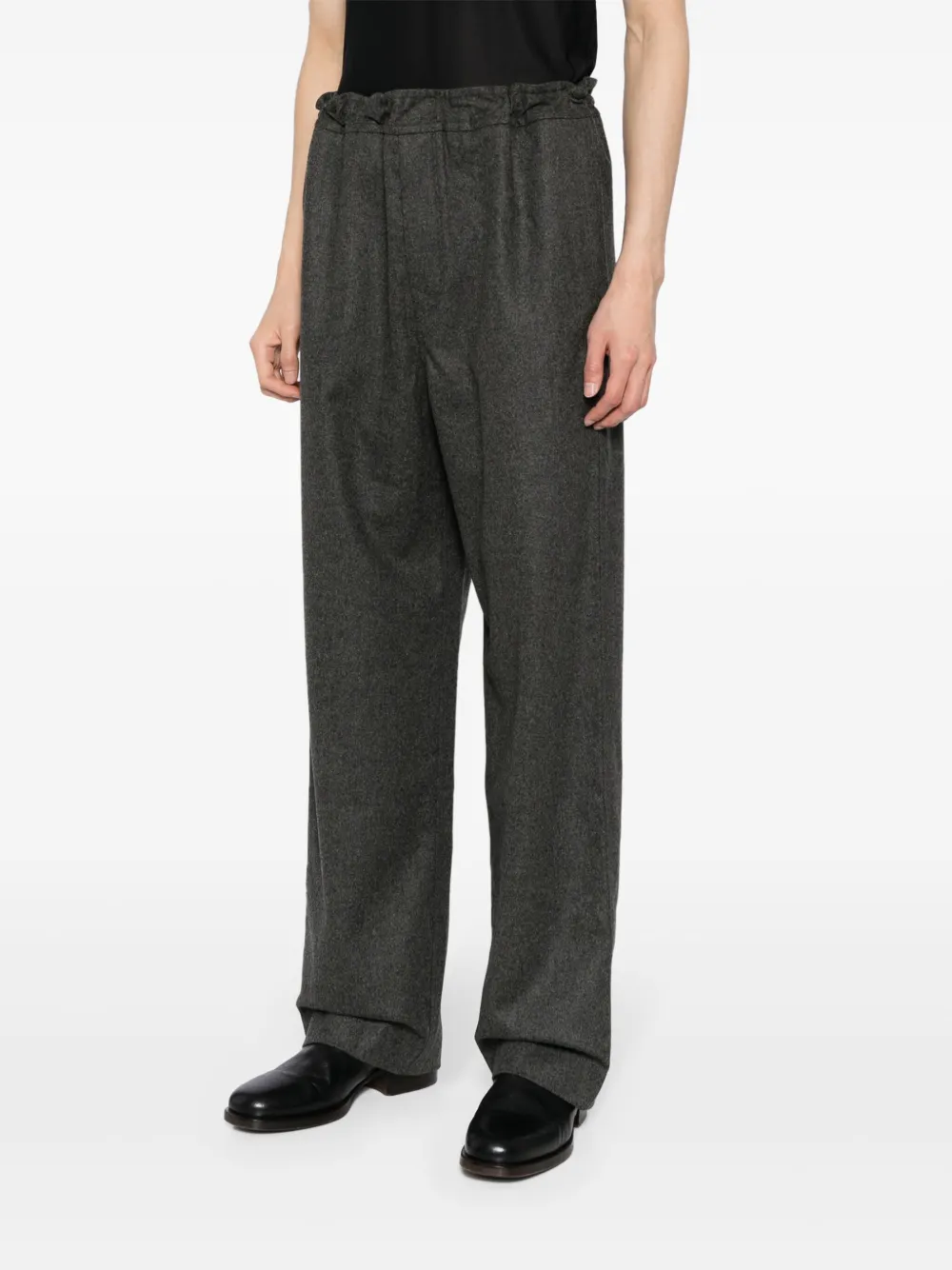  Uniforme Drawstring-fastening Straight-leg Trousers - Grey 