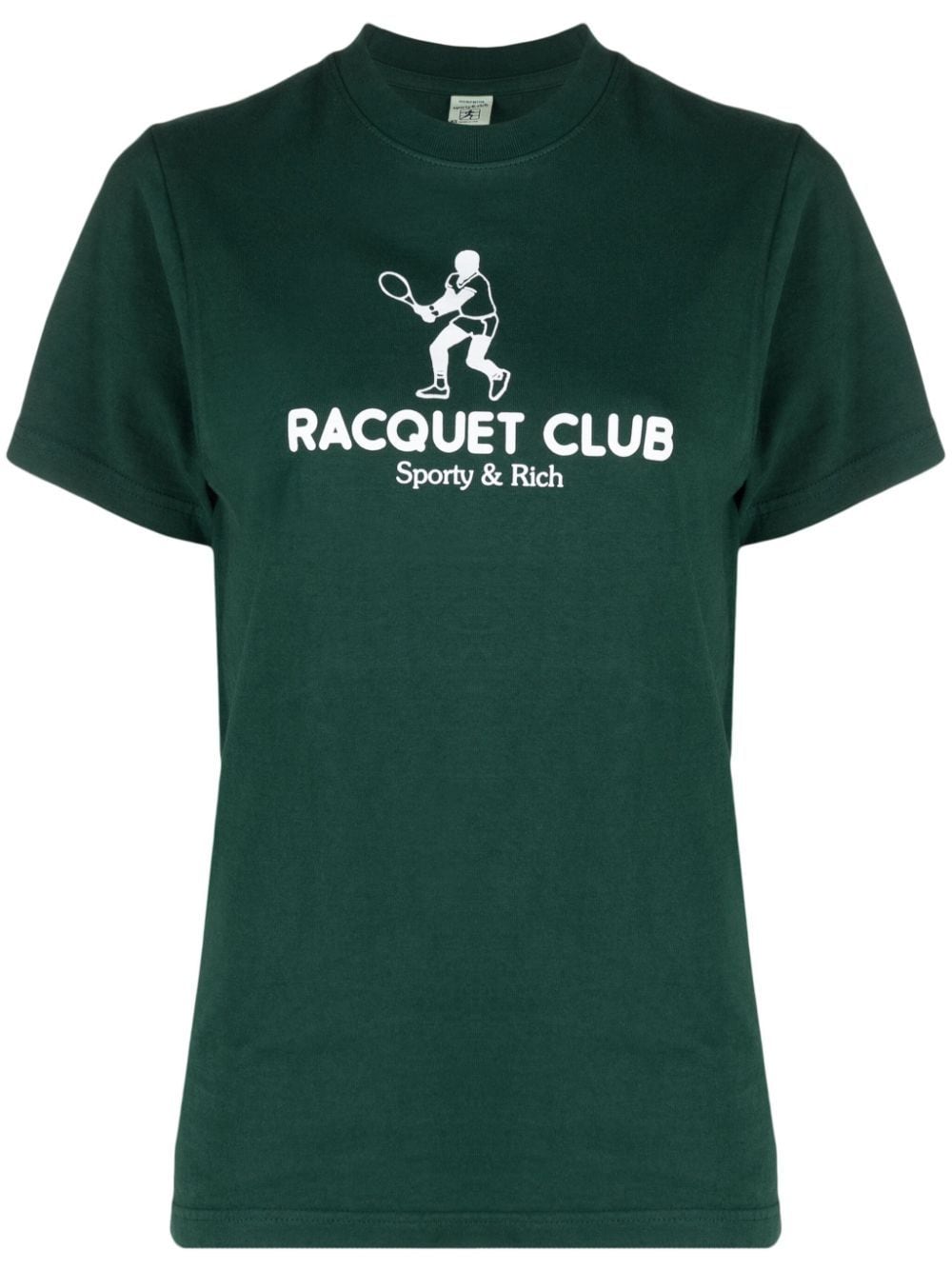 Shop Sporty And Rich Racquet Club Cotton T-shirt In Green