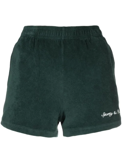 Short en éponge à logo brodé - Sporty & Rich - Modalova