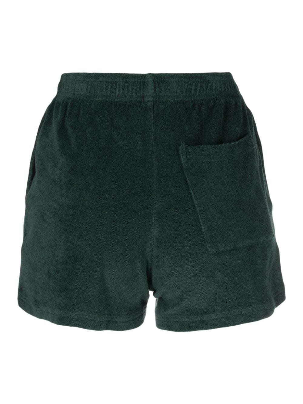 Sporty & Rich logo-embroidered terry-cloth track shorts - Groen