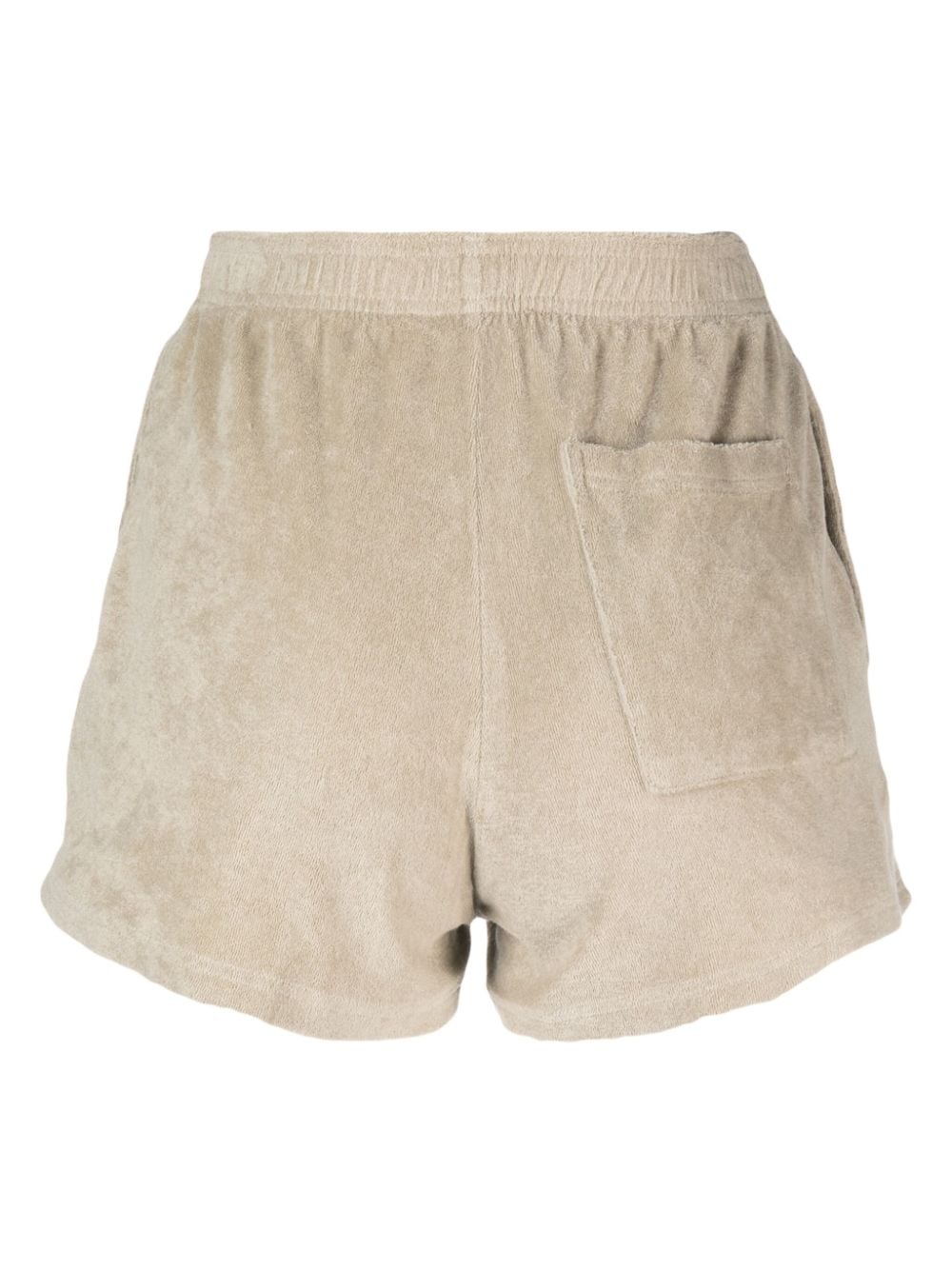 Sporty & Rich Trainingsshorts met geborduurd logo Beige