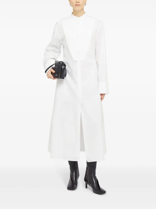 【送料関税込み】JIL SANDR コットン シャツ ドレス ホワイト Jil Sander シャツドレス | ホワイト | FARFETCH JP
