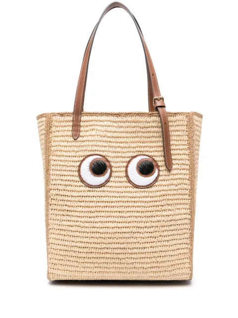 Anya Hindmarch Eyes raffia tote bag 