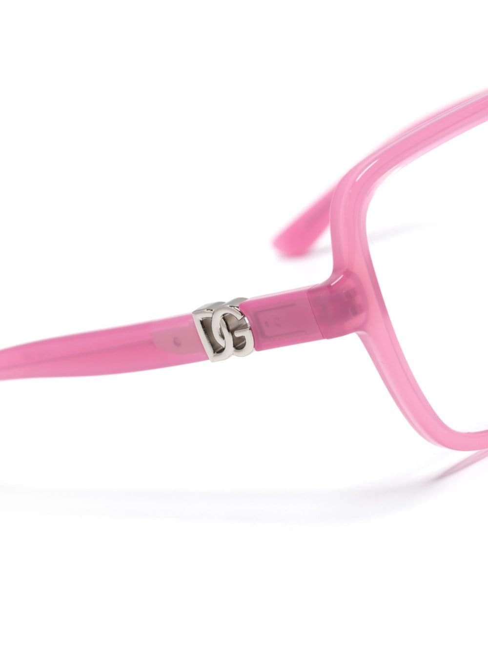 Shop Dolce & Gabbana Dg Crossed Square-frame Glasses In Pink