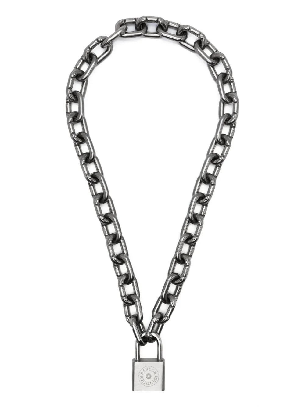 Random Identities Padlock Chain Necklace In Silver | ModeSens