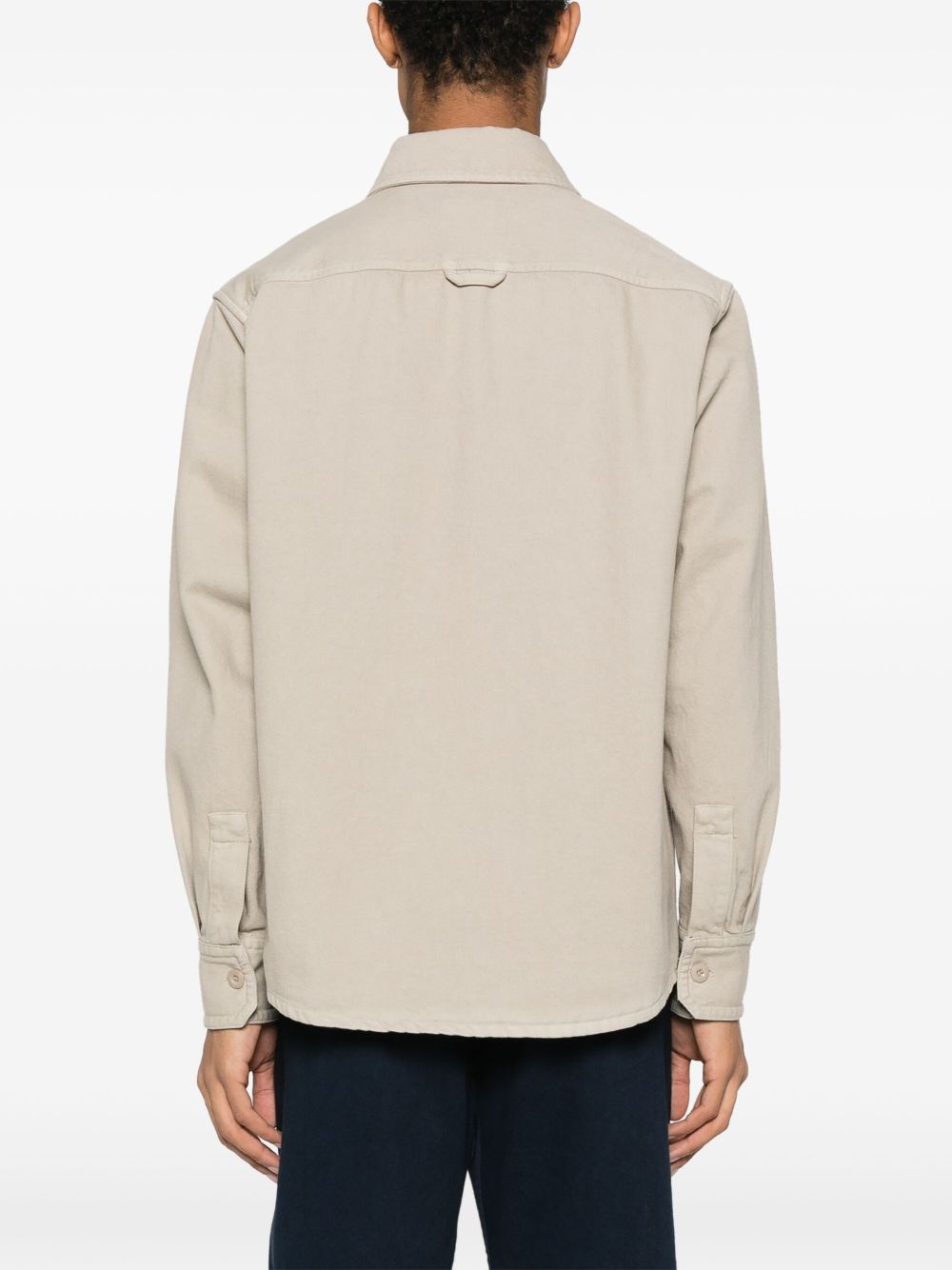 Shop Apc Basile Brodée Cotton Shirt In Neutrals