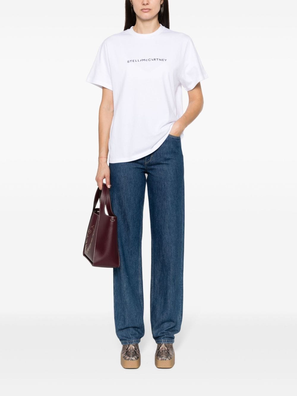 Stella McCartney Katoenen T-shirt met logoprint - Wit