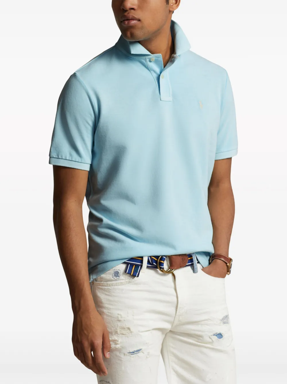 Polo Ralph Lauren Katoenen poloshirt met borduurwerk Blauw