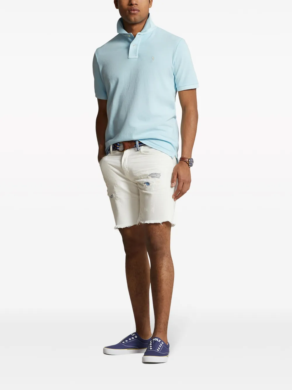 Polo Ralph Lauren Katoenen poloshirt met borduurwerk Blauw