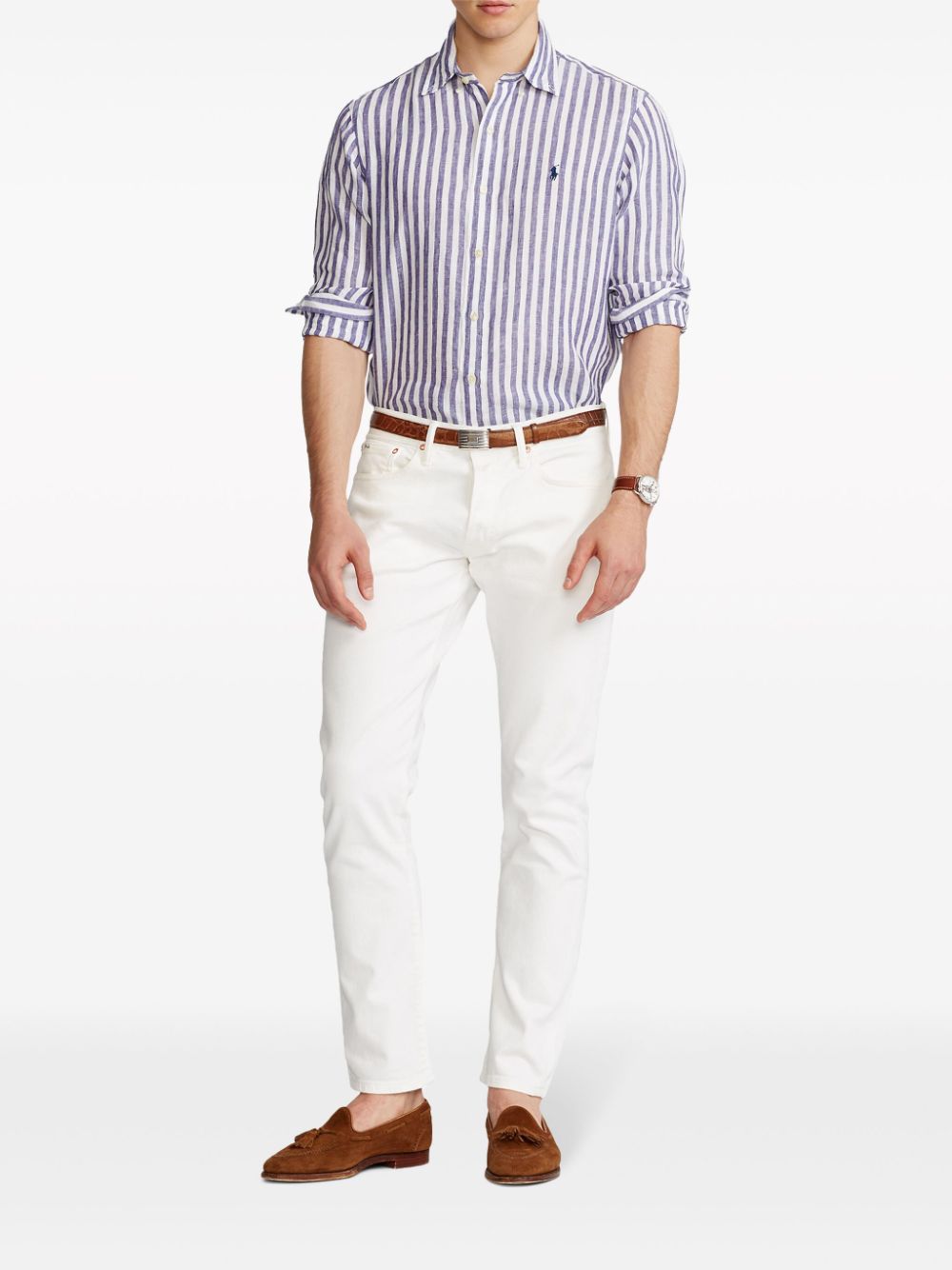 Polo Ralph Lauren stripe-pattern linen shirt Men