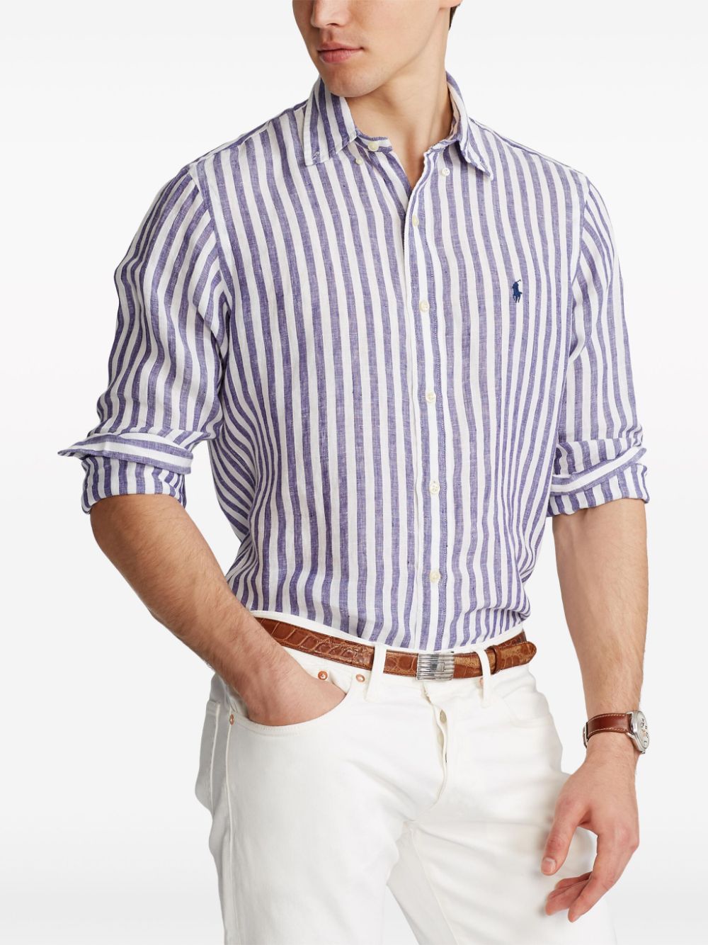 Polo Ralph Lauren stripe-pattern linen shirt Men