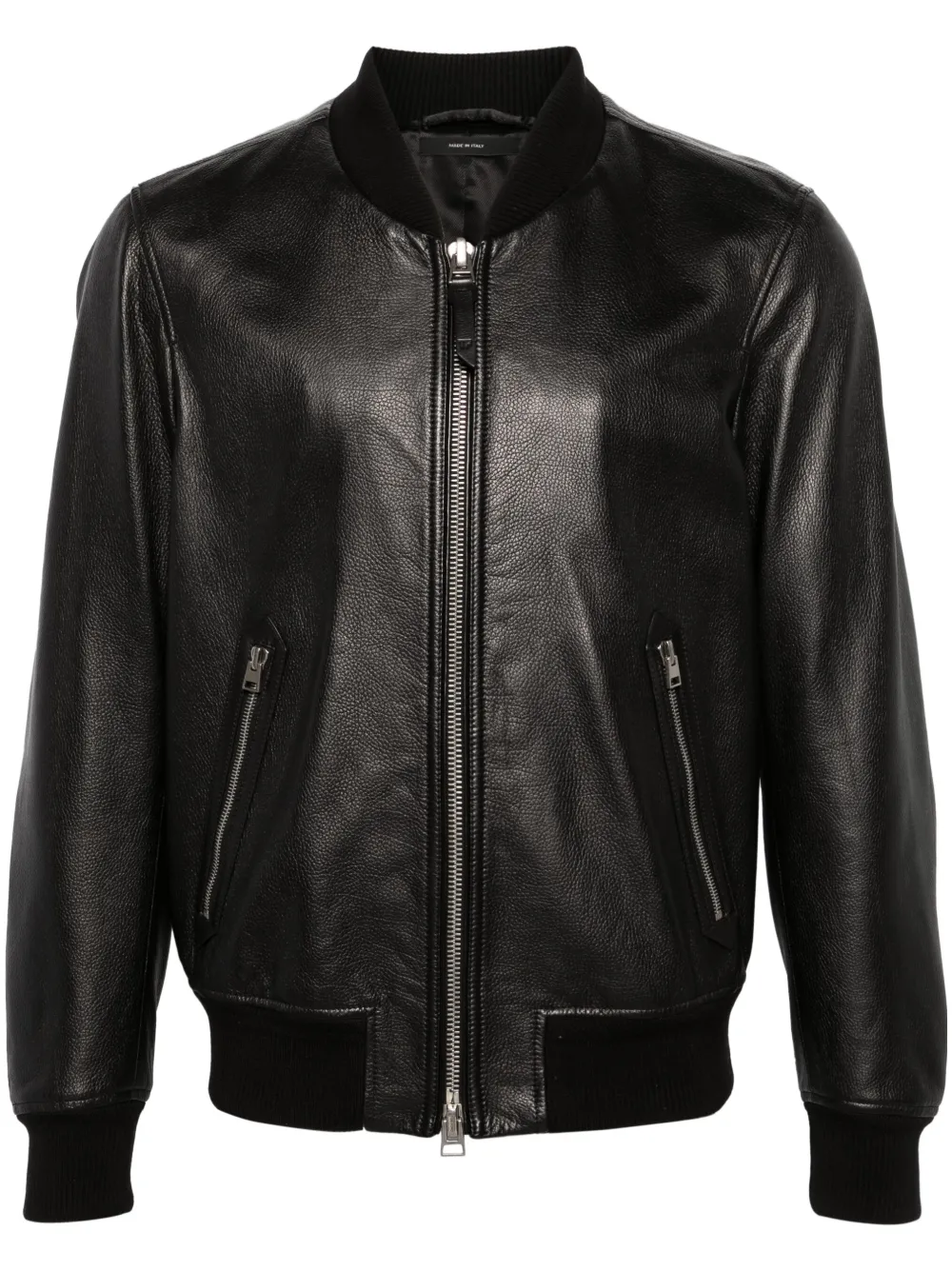 TOM FORD GRAINED-LEATHER BOMBER JACKET