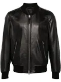 TOM FORD grained-leather bomber jacket - Black