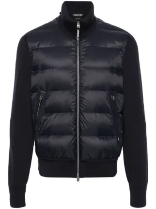 【送料&関税込】Tom Ford Knitted Jacket TOM FORD Hooded knit-panelled Puffer Jacket | Black | FARFETCH