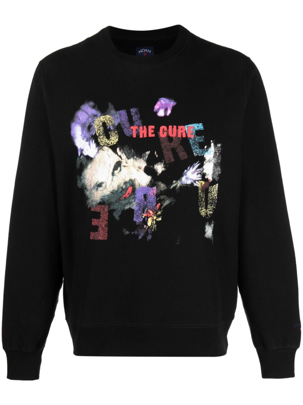 Shop Noah Ny X The Cure Graphic-print Cotton Sweatshirt In Black