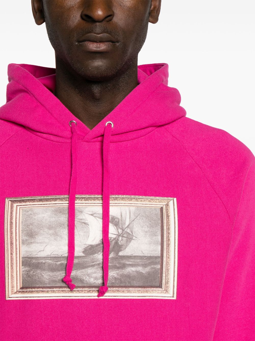 Shop Noah Ny X The Cure Cotton Hoodie In Pink