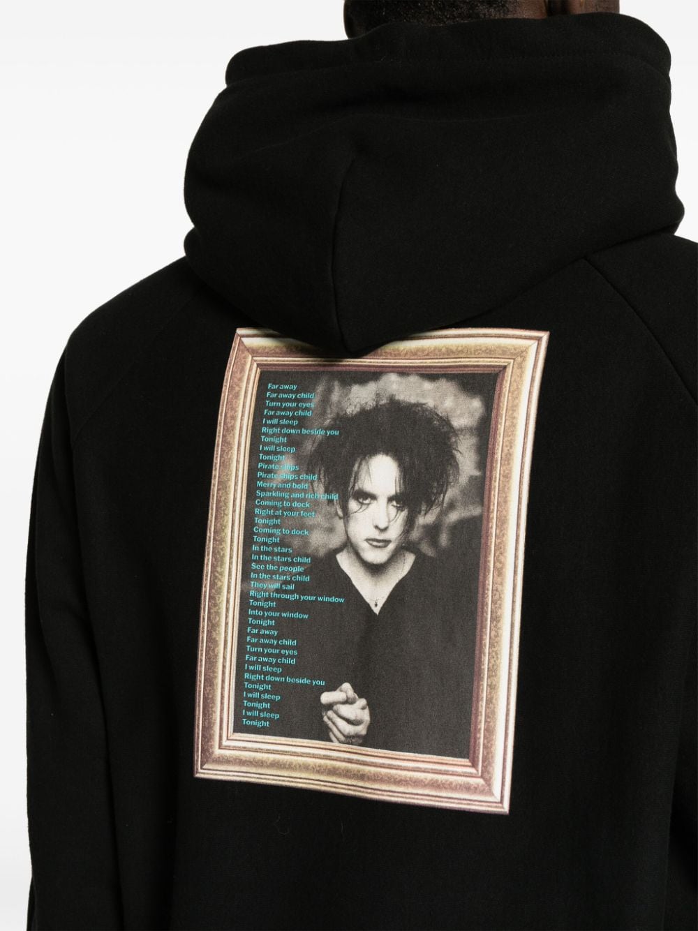 Shop Noah Ny X The Cure Cotton Hoodie In Black