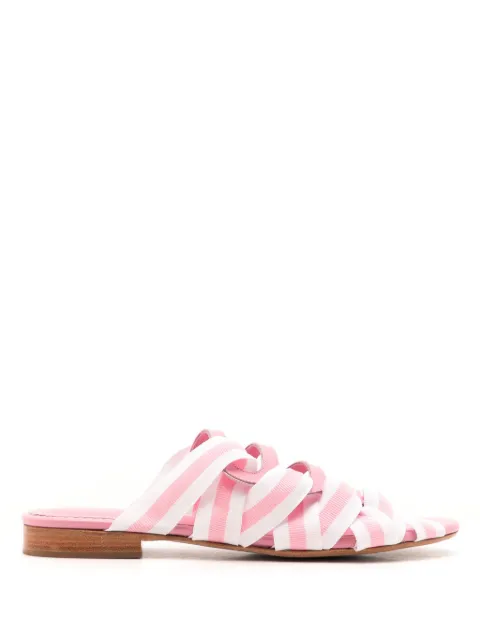 Sarah Chofakian Mia stripe-detailing slides 