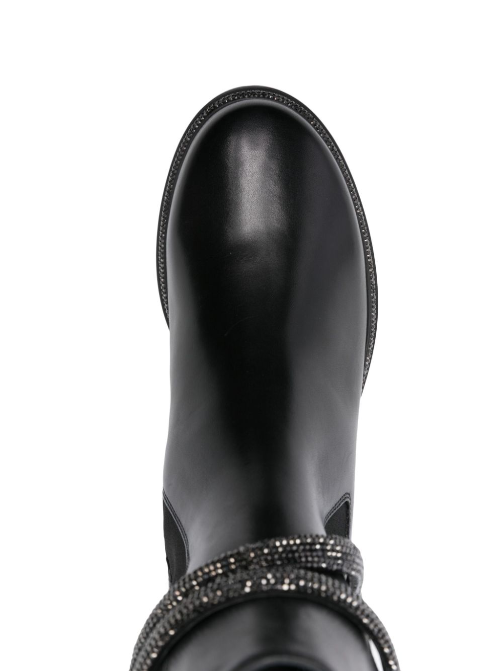 Shop René Caovilla Cleo Spiral-strap Boots In Black