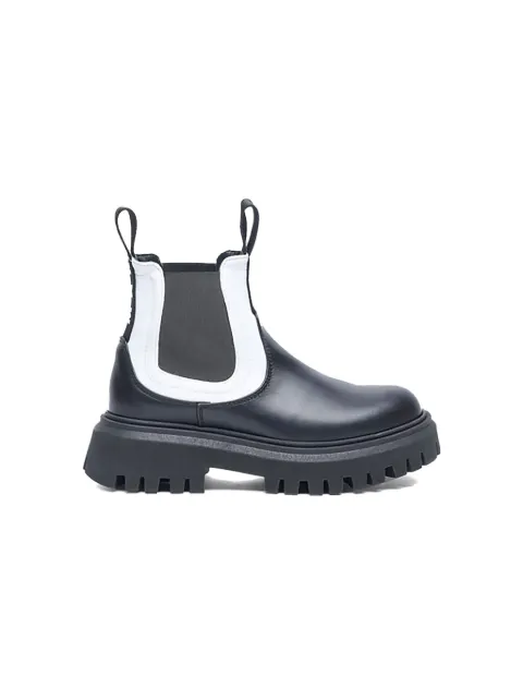 Marni Kids colour-block leather ankle boots