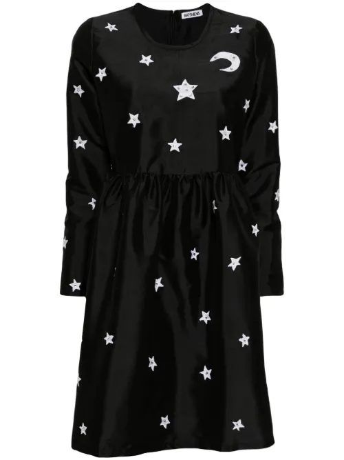 Robe courte Luna à étoiles brodées - Batsheva - Modalova