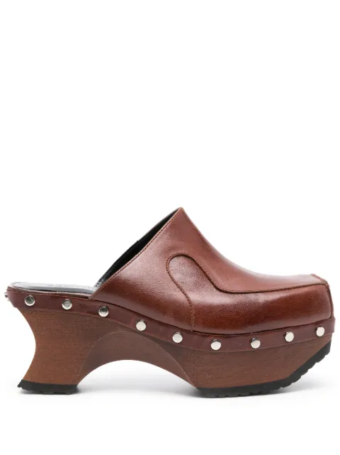Eckhaus Latta mules con diseño y tacón de 75mm