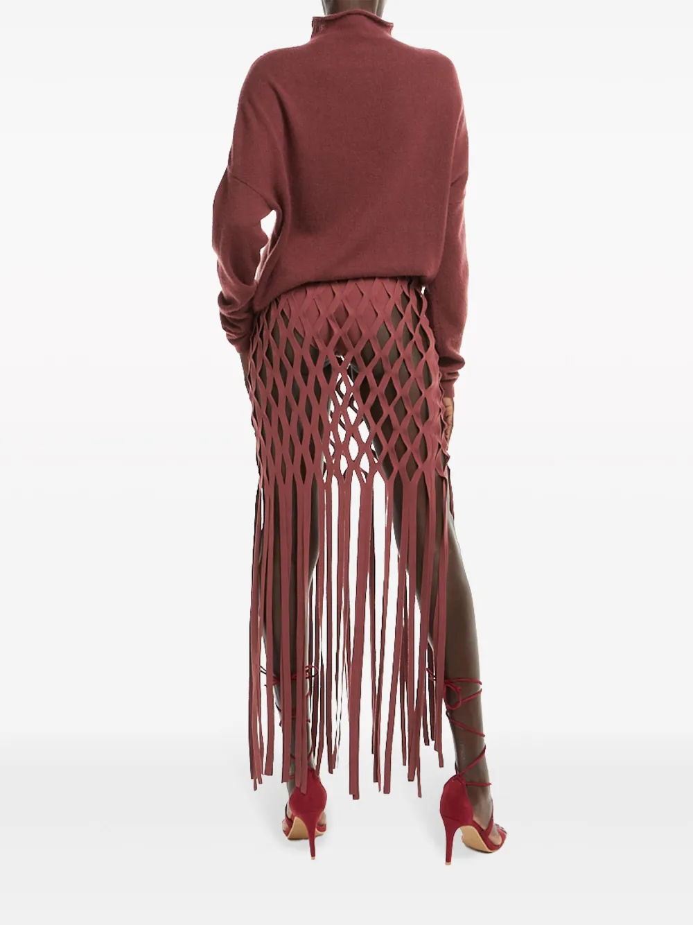 LAPOINTE Fringed Skirt Farfetch