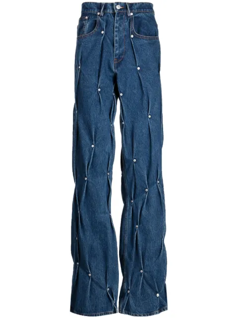 KUSIKOHC rivet-detail straight-leg jeans