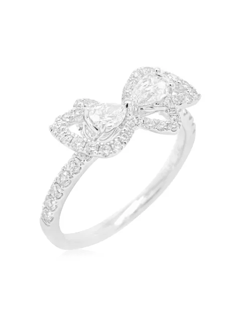 HYT Jewelry platinum diamond bow ring