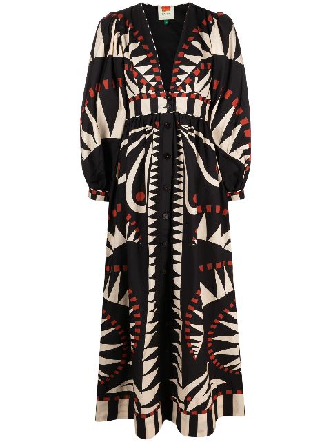 FARM Rio Coconut Grove graphic-print maxi dress