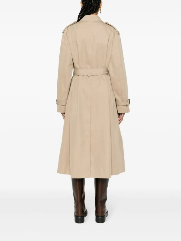 Gucci Web stripe Belted Gabardine Trenchcoat Neutrals FARFETCH AE