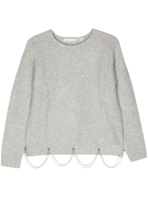 Random Identities suéter con detalle de cadena de esferas