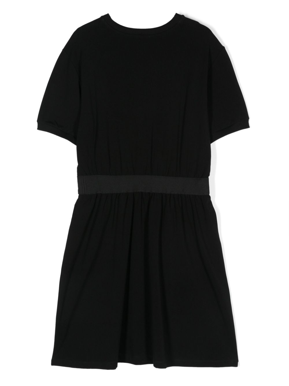 Shop Dolce & Gabbana Interlock Stretch-cotton Dress In Black