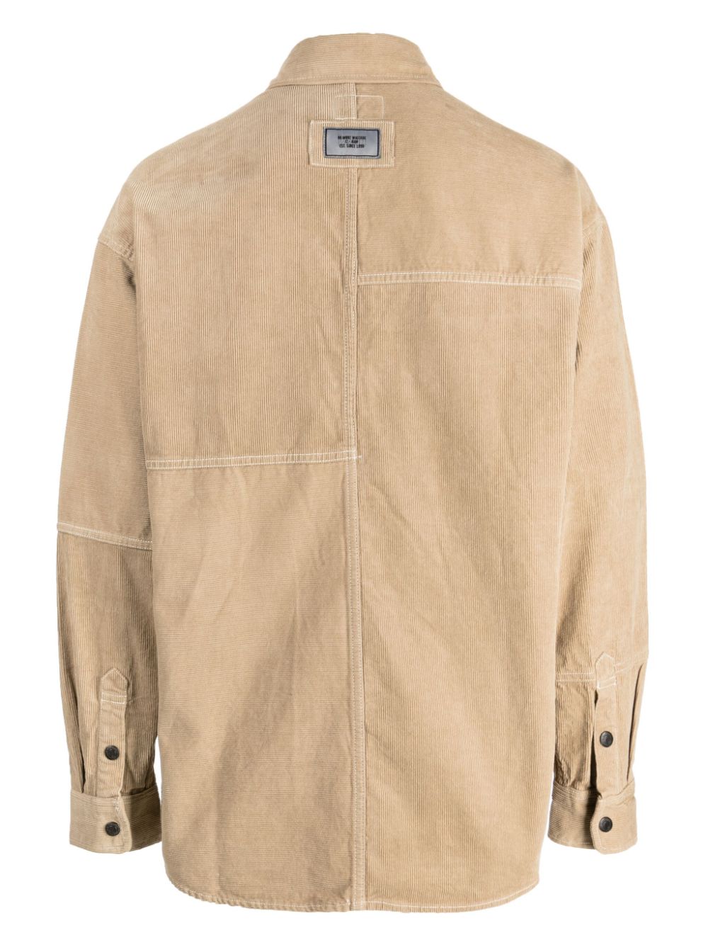 Shop Izzue Long-sleeve Corduroy Shirt In Braun