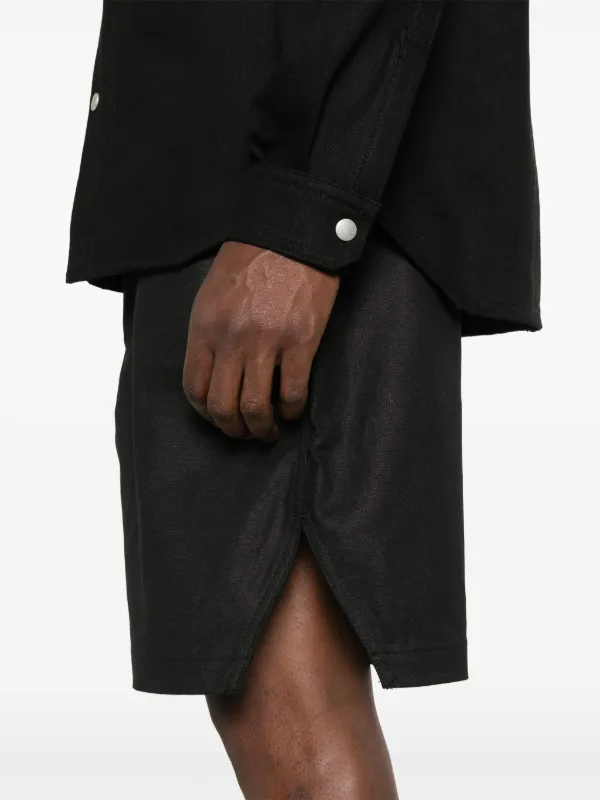 Rick Owens DRKSHDW Coated Denim Shorts | Black | FARFETCH