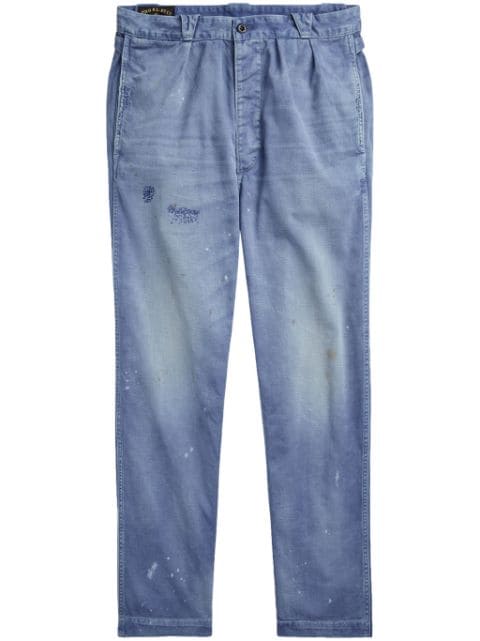 Polo Ralph Lauren paint splatter-print tapered trousers 