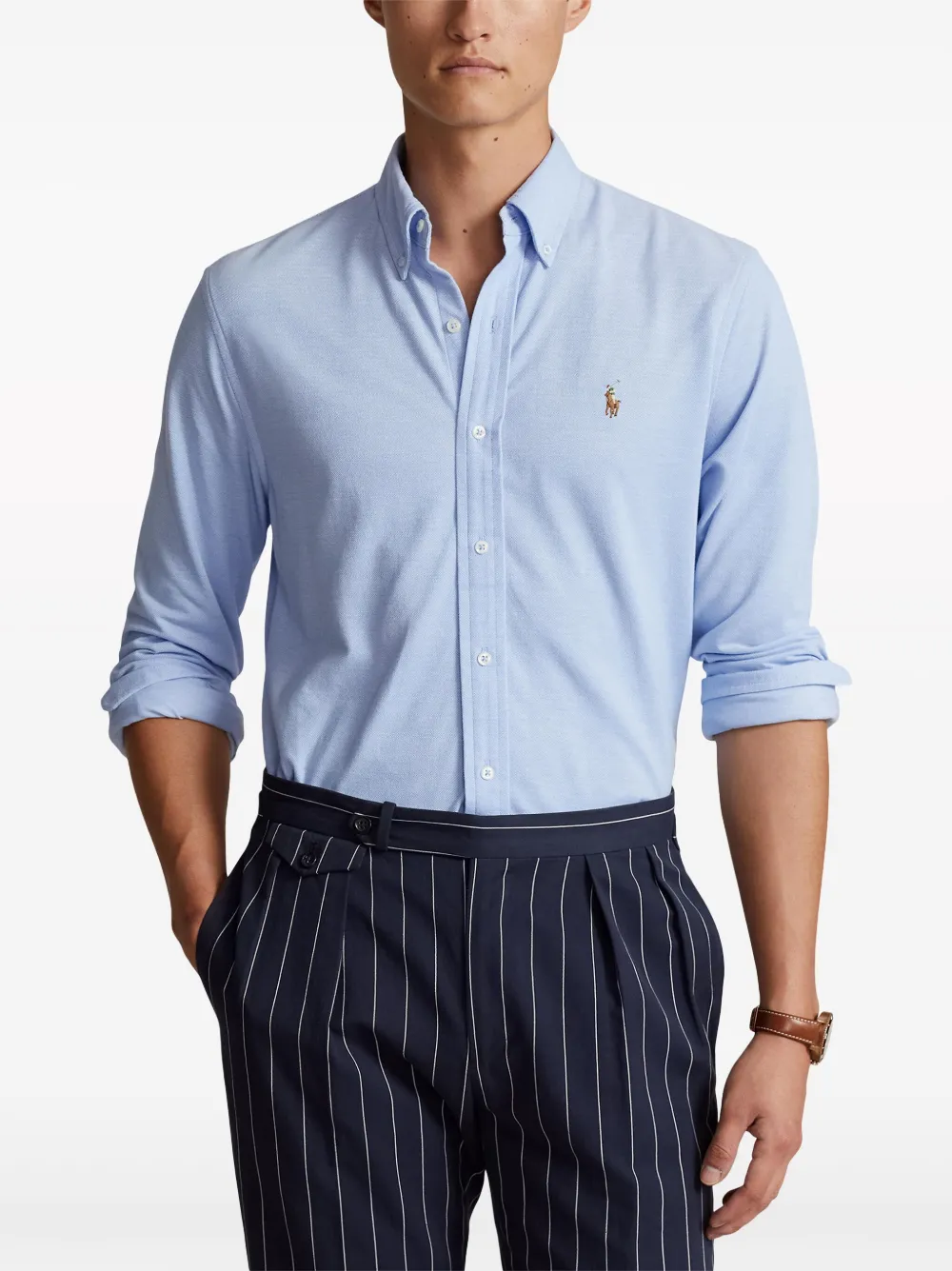 POLO RALPH LAUREN POLO PONY-EMBROIDERED COTTON SHIRT