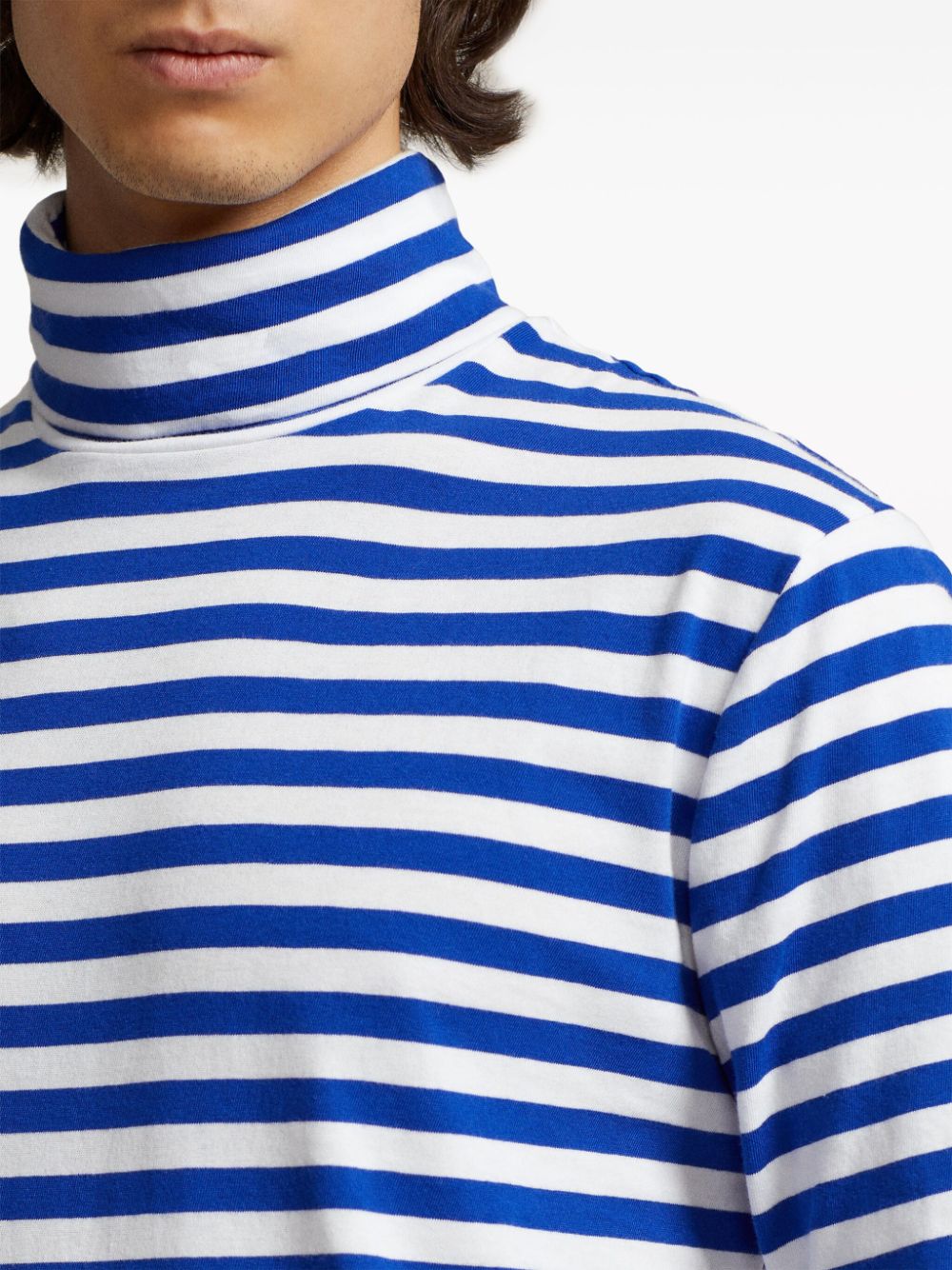 Shop Polo Ralph Lauren Lisle Striped Sweatshirt In Blue