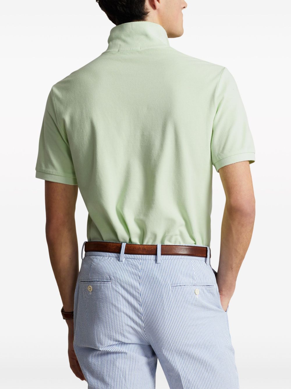 Shop Polo Ralph Lauren Polo Pony-embroidered Cotton Polo Shirt In Green