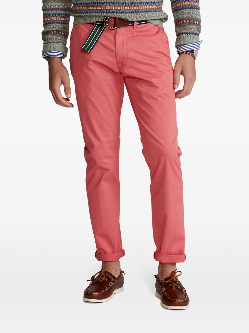 Shop Polo Ralph Lauren Straight-leg Chino Trousers In Pink