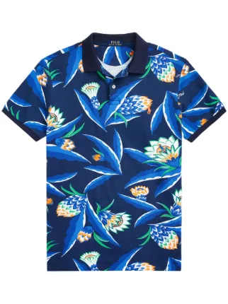 Polo Ralph Lauren Playera Tipo Polo Con Estampado Floral Azul FARFETCH MX