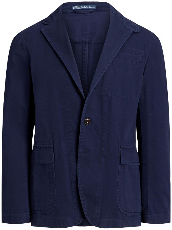 Polo Ralph Lauren single-breasted herringbone blazer - Blue