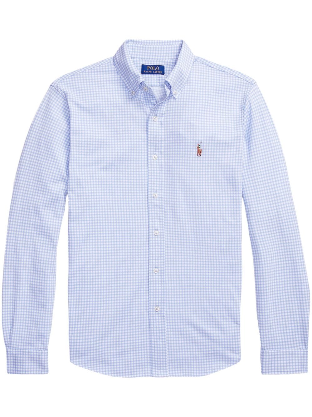 Polo Ralph Lauren Button-down mesh overhemd met gingham ruit Blauw