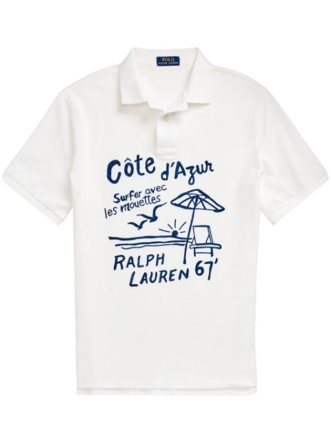 Polo Ralph Lauren Cote d'Azur-print cotton polo shirt Men