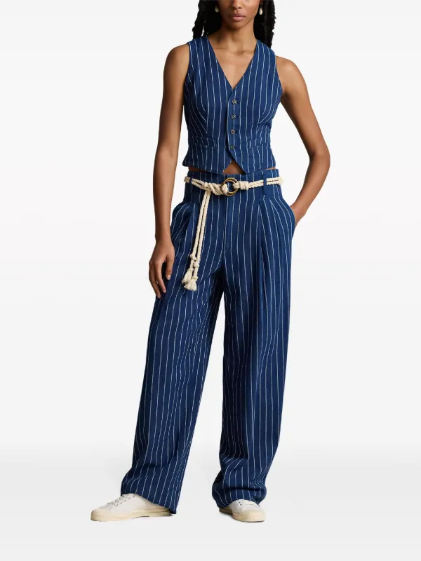 Ralph lauren pinstripe jumpsuit best sale