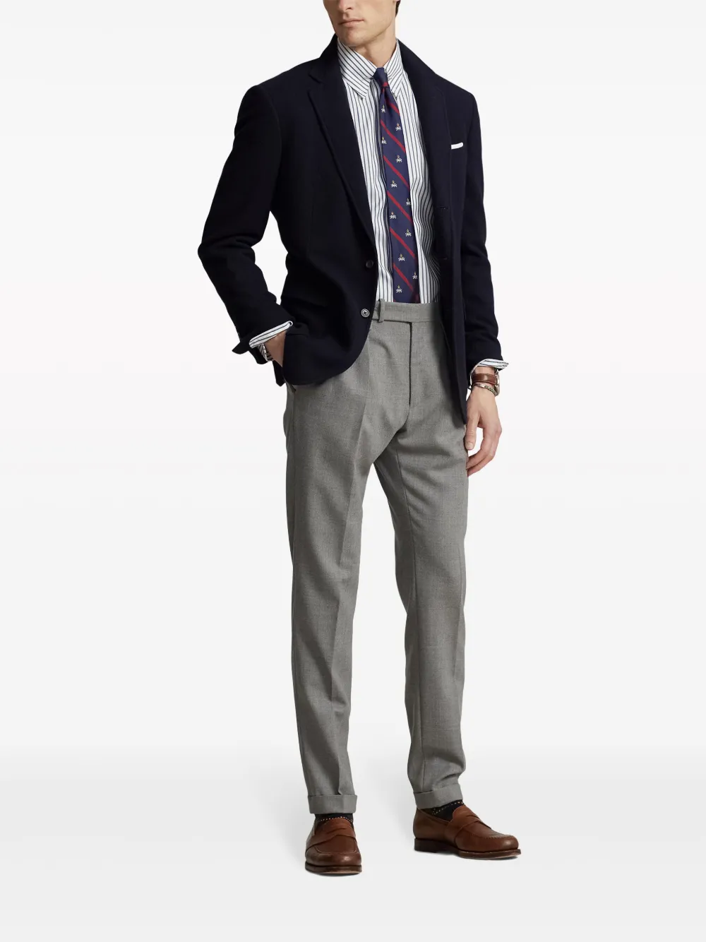 Polo Ralph Lauren Kasjmier blazer met enkele rij knopen Blauw