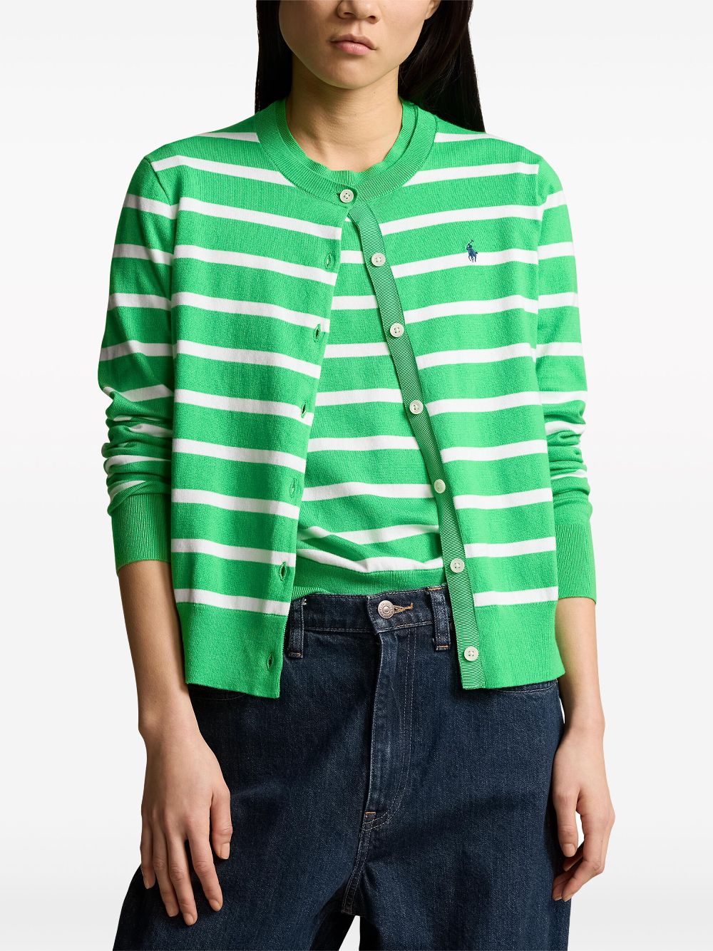 Polo Ralph Lauren striped cotton-blend cardigan Women