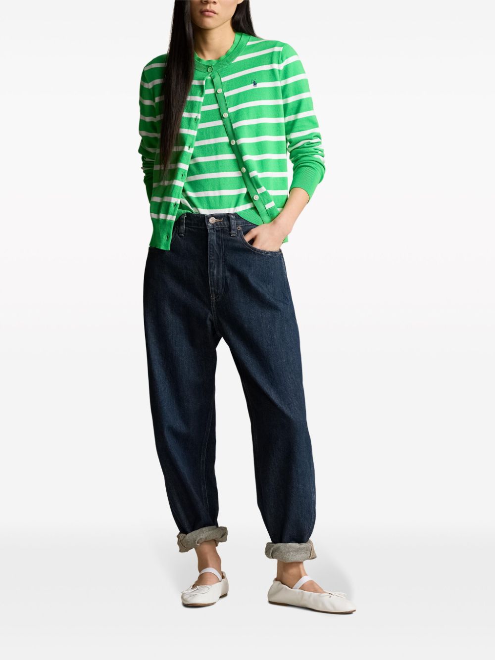 Polo Ralph Lauren striped cotton-blend cardigan Women