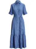 Polo Ralph Lauren stripe linen shirt dress - Blue